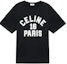 Order (W) Camiseta Negra CELINE SS22 con Logo Impreso y Manga Corta. 2X16B671Q-38AW