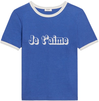 (W) CELINE SS22 Kaos Biru Katun Lengan Pendek. 2X815671Q-06BE Buy (W) CELINE SS22 Kaos Biru Katun Lengan Pendek. 2X815671Q-06BE