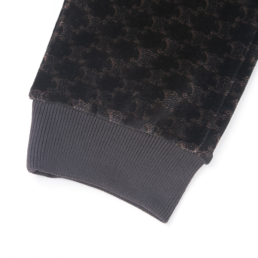 Details for (W) Pantalones Jogger de Punto CELINE SS22 Marrón con Estampado Integral. 2Z138811P-38NM