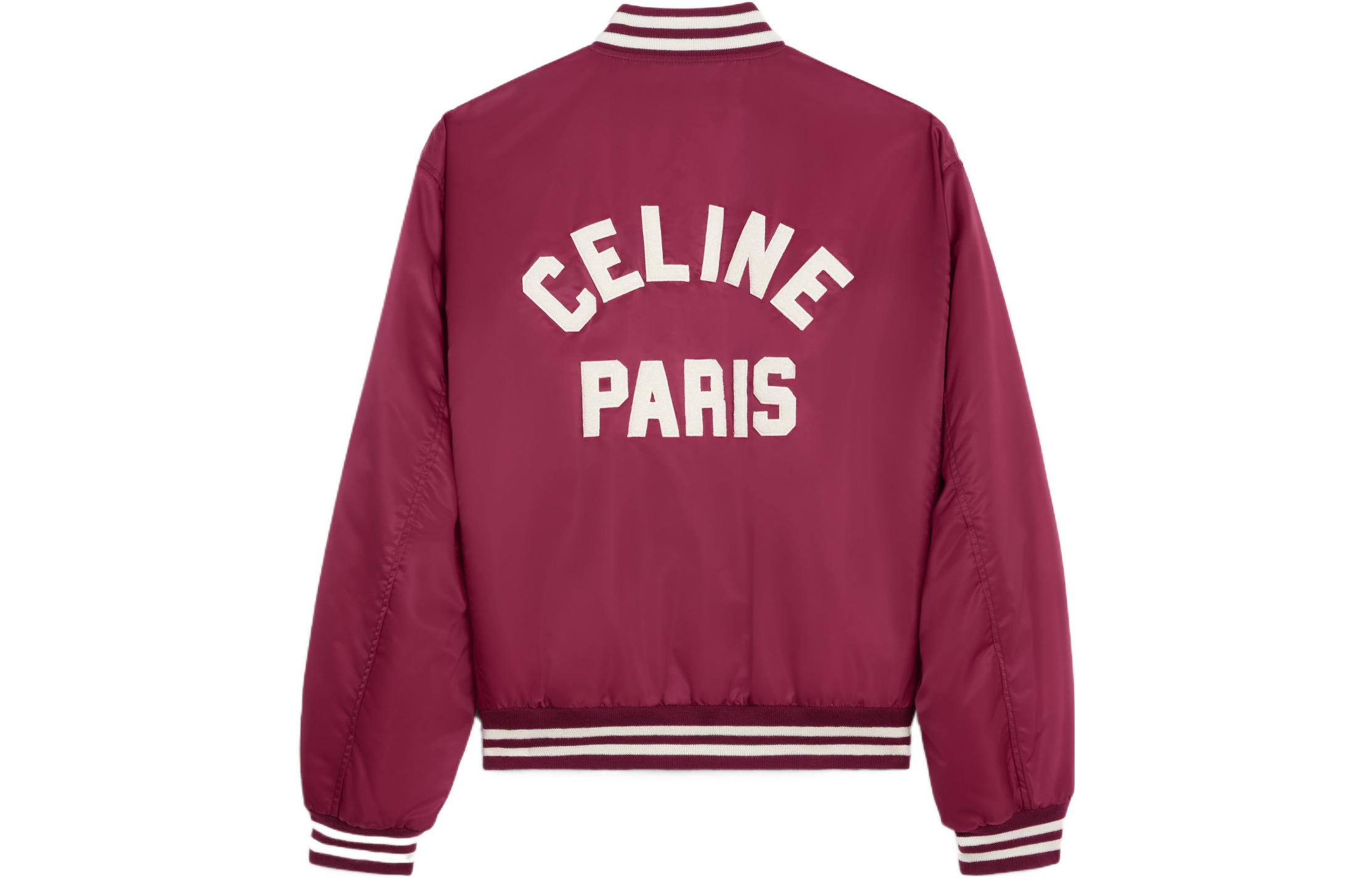 (Women) CELINE SS22  Burgundy Striped Letterman Baseball Jacket. 2W625227R-28BD 圖 3