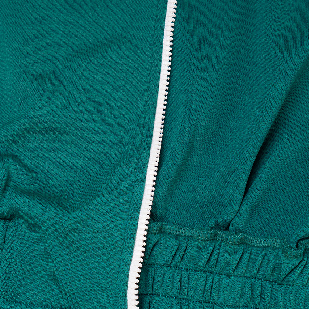 Details for (Women) CELINE SS22  Green Zip-Up Hoodie Jacket with Letter Print. 2Y721121O-30OW