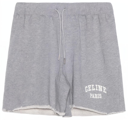 (Women) CELINE SS22 Grey Cotton Drawstring Casual Shorts with Letter Print. 2Z184670Q-09OW Buy (Women) CELINE SS22 Grey Cotton Drawstring Casual Shorts with Letter Print. 2Z184670Q-09OW