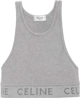 (W) CELINE SS22 Baju Kelabu Knit Tank Top dengan Rekaan Logo Solid. 2A68L372N-08GC Buy (W) CELINE SS22 Baju Kelabu Knit Tank Top dengan Rekaan Logo Solid. 2A68L372N-08GC