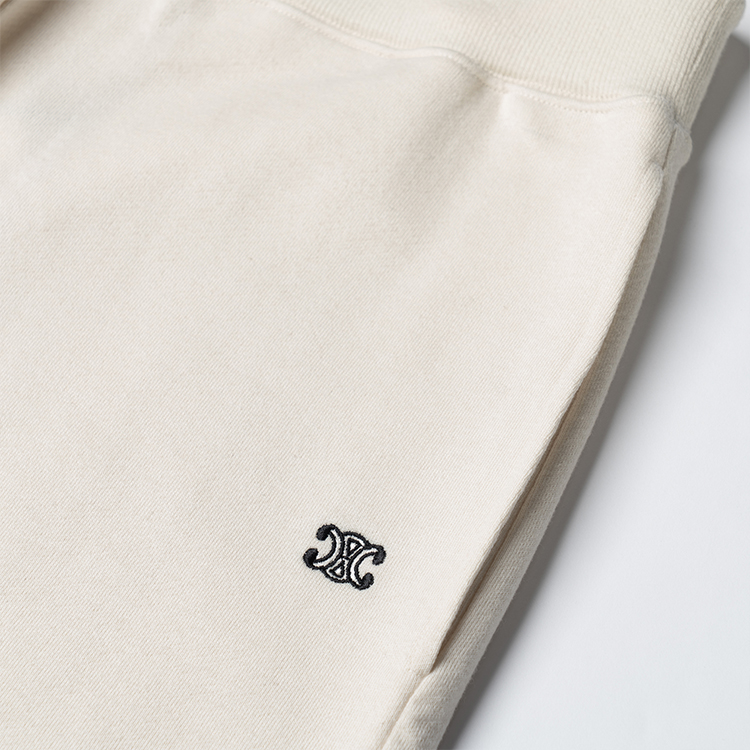 Details for (Women) CELINE SS22  Logo Drawstring Casual Loose Shorts Ivory White. 2Z057450I-01LI