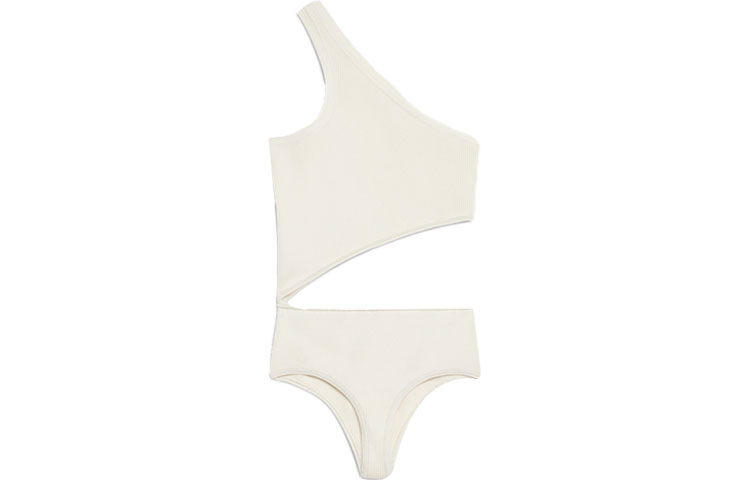 Lookbook (W) CELINE SS22 Jumpsuit Fit Slim Bahu Terbuka Warna Off-White. 2A67T237P-01OW