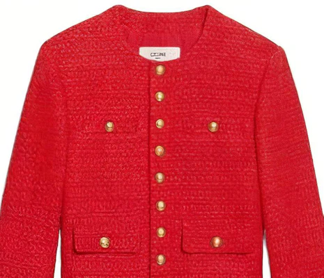 (W) CELINE SS22 Jaket Merah Lengan Panjang Kancing Terry. 2V13G739P-27VL Purchase (W) CELINE SS22 Jaket Merah Lengan Panjang Kancing Terry. 2V13G739P-27VL