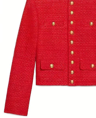 (W) CELINE SS22 Jaket Merah Lengan Panjang Kancing Terry. 2V13G739P-27VL Details for (W) CELINE SS22 Jaket Merah Lengan Panjang Kancing Terry. 2V13G739P-27VL