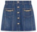 Order (Women) CELINE SS22 Solid Button-Up Denim Skirt in Blue. 2S189365M-07DU