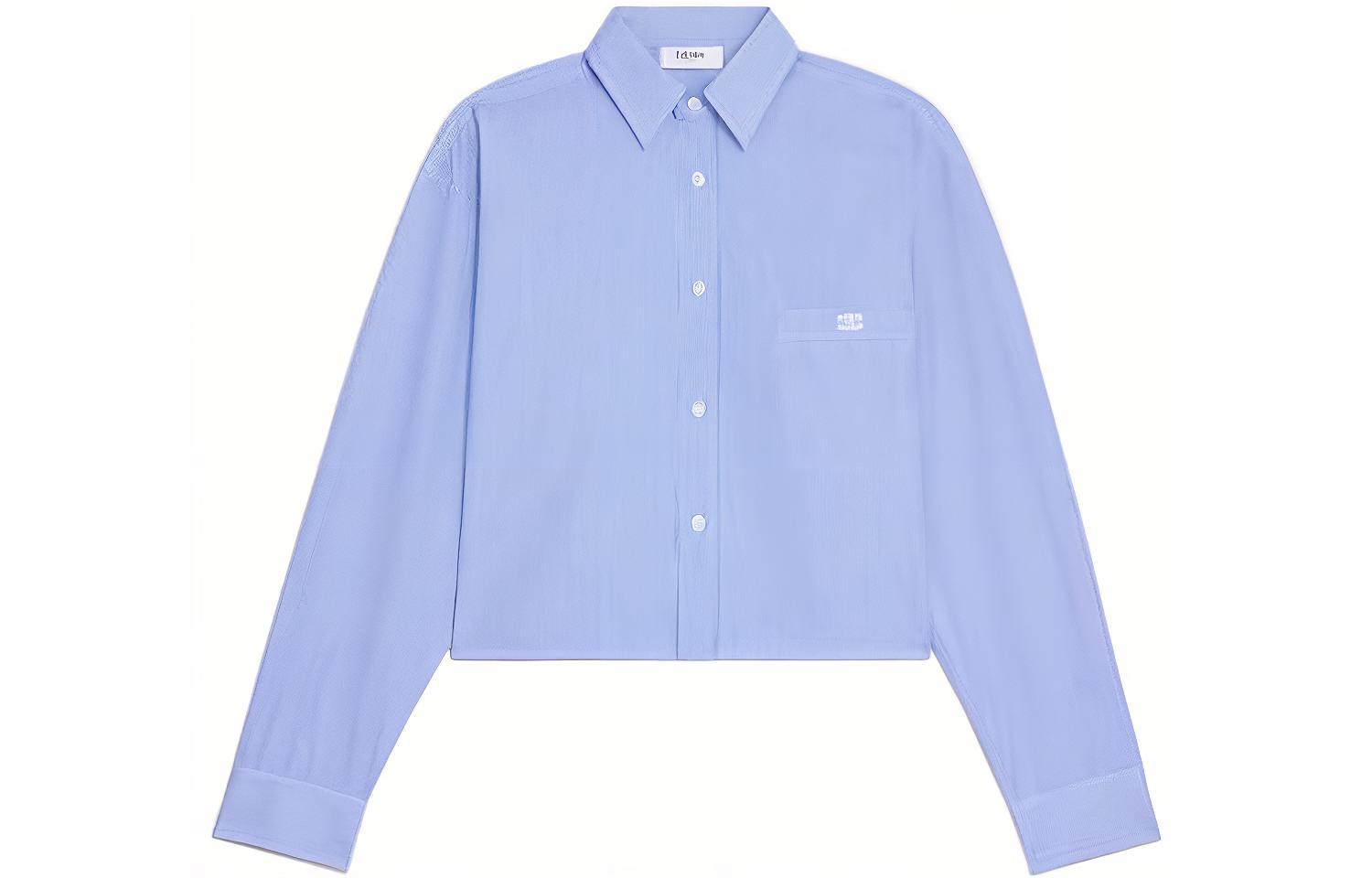 (Women) CELINE SS22  Solid Color Purple Single-Breasted Shirt 2C837937S-01NL