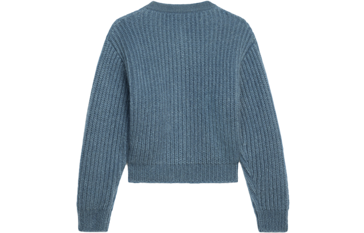 Lookbook (W) CELINE SS22 钢蓝色罗纹针织开衫毛衣外套. 2A47U377N-07EB