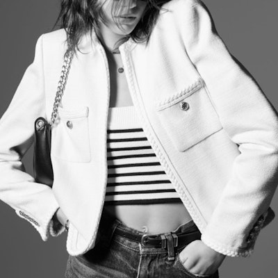 (W) 셀린느 SS22 스트라이프 슬림핏 화이트 크롭 튜브탑. 2A02Z212L-01CB Purchase (W) 셀린느 SS22 스트라이프 슬림핏 화이트 크롭 튜브탑. 2A02Z212L-01CB