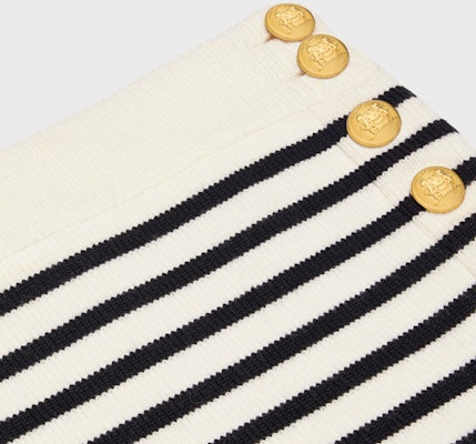 (W) 셀린느 SS22 스트라이프 슬림핏 화이트 크롭 튜브탑. 2A02Z212L-01CB Details for (W) 셀린느 SS22 스트라이프 슬림핏 화이트 크롭 튜브탑. 2A02Z212L-01CB