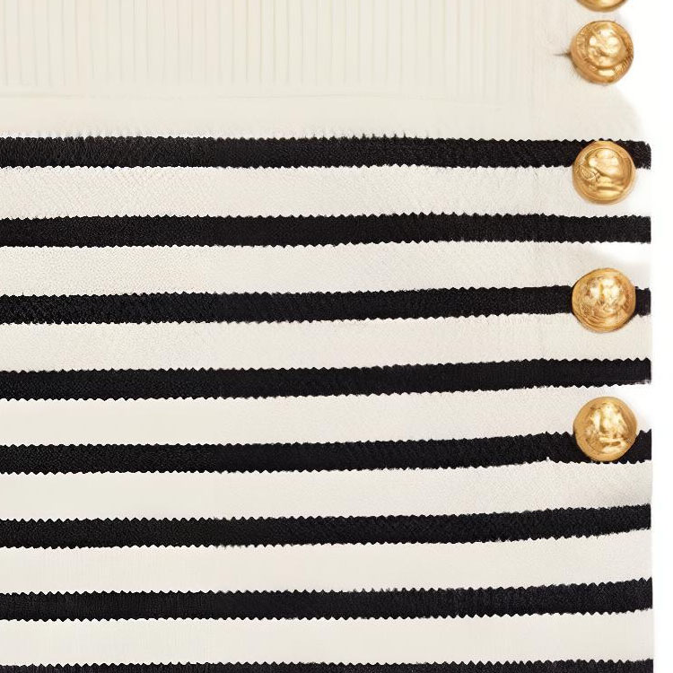 Cheap (W) 셀린느 SS22 스트라이프 슬림핏 화이트 크롭 튜브탑. 2A02Z212L-01CB