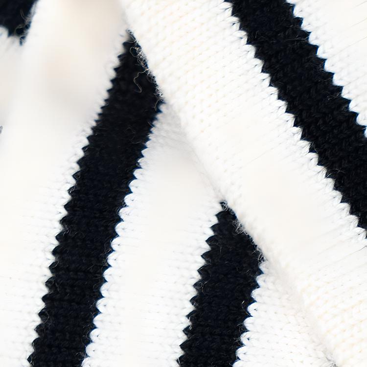 Purchase (W) CELINE SS22 Gaun Mini Tanpa Tali Wool Berjalur Putih 2A03Z212L-01CB