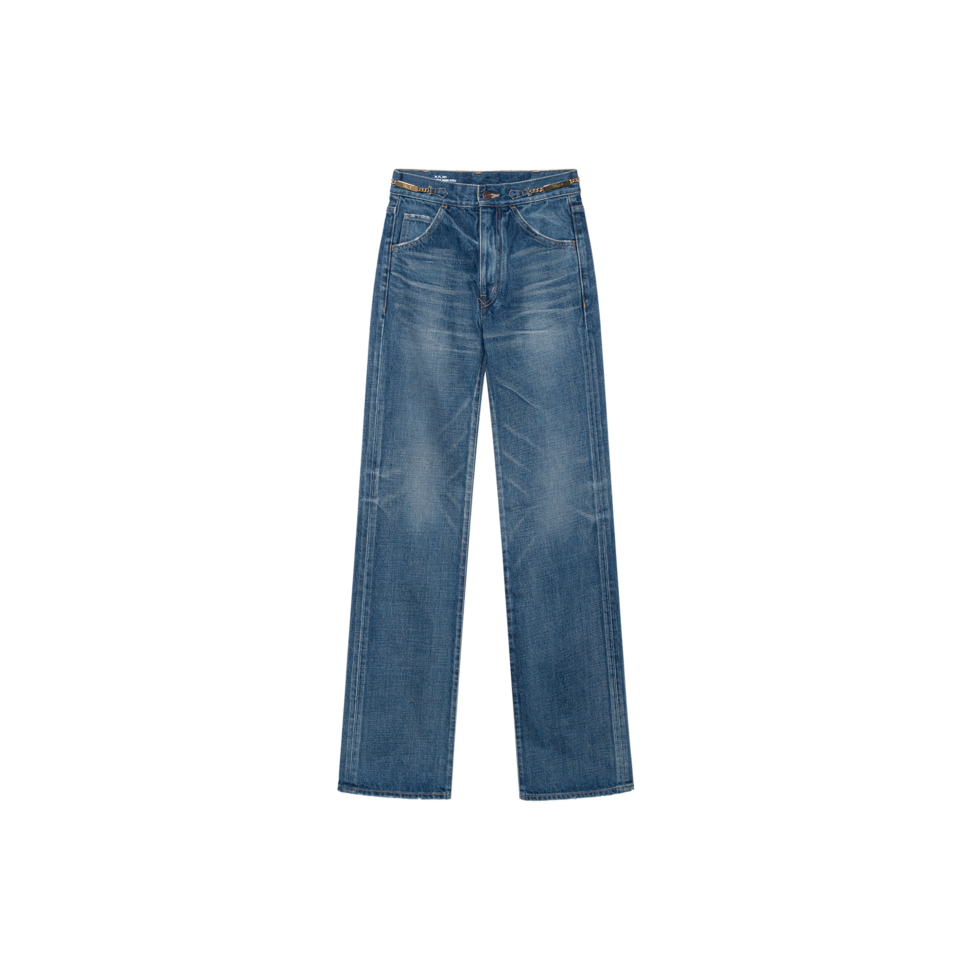 (Women) CELINE SS22  Washed Denim Flare Jeans Blue 2N688365M-07DU
