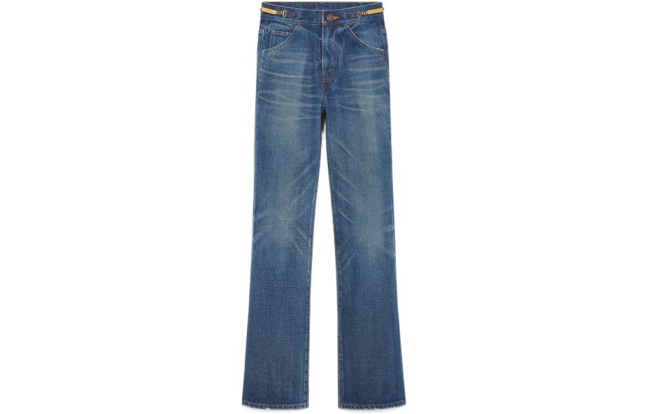 (Women) CELINE SS22  Washed Denim Flare Jeans Blue 2N688365M-07DU 圖 2