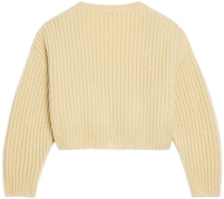 (W) CELINE SS22 黄色羊绒混纺V领罗纹开衫毛衣. 2A49X266R-11PY Lookbook (W) CELINE SS22 黄色羊绒混纺V领罗纹开衫毛衣. 2A49X266R-11PY