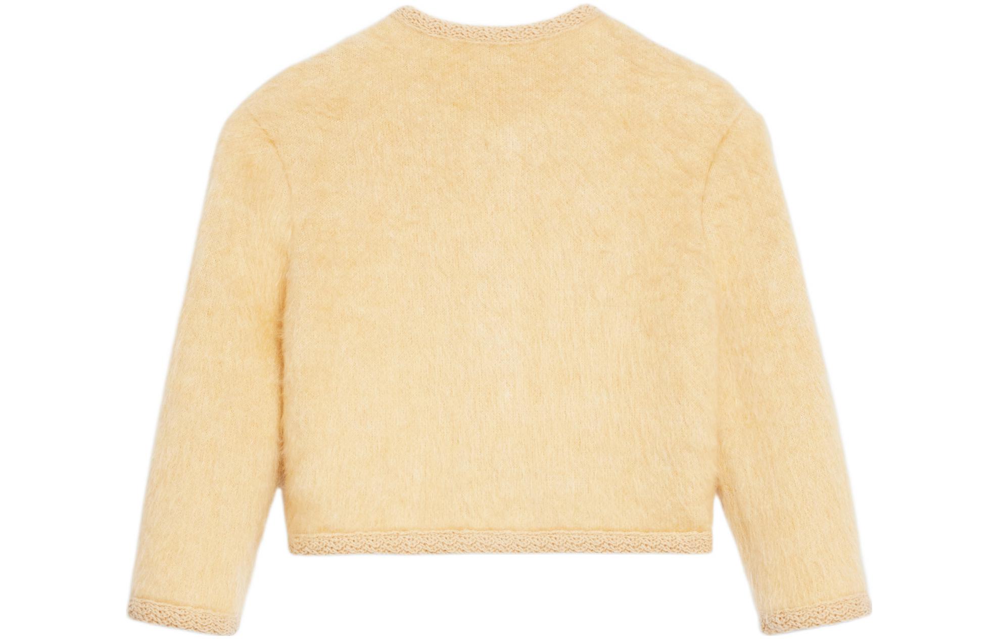 Lookbook (W) 셀린느 SS22 옐로우 크롭 모헤어 자켓. 2A74X312R-11PY