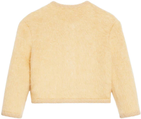 (W) 셀린느 SS22 옐로우 크롭 모헤어 자켓. 2A74X312R-11PY Lookbook (W) 셀린느 SS22 옐로우 크롭 모헤어 자켓. 2A74X312R-11PY