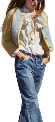 (W) 셀린느 SS22 옐로우 크롭 모헤어 자켓. 2A74X312R-11PY Shop (W) 셀린느 SS22 옐로우 크롭 모헤어 자켓. 2A74X312R-11PY