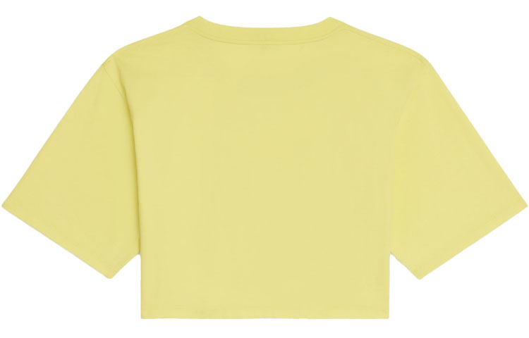 Lookbook (W) CELINE SS22 Kaus Crop Lengan Pendek Kuning Bahan Katun. 2X761671Q-11CW