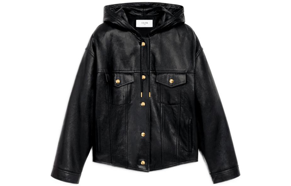 Order (W) Celine SS22 黑色小羊皮連帽外套 2EC01303P-38NO