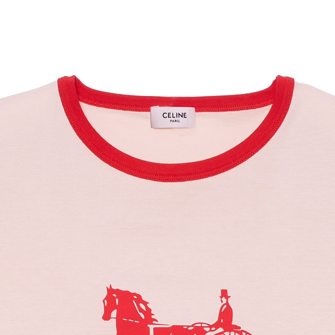 Shop (W) CELINE Kaos Katun Gading Logo Carriage Cetak SS22 2X575671Q-01IR