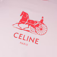 Details for (W) CELINE SS22 馬車標誌印花象牙白棉質T恤 2X575671Q-01IR