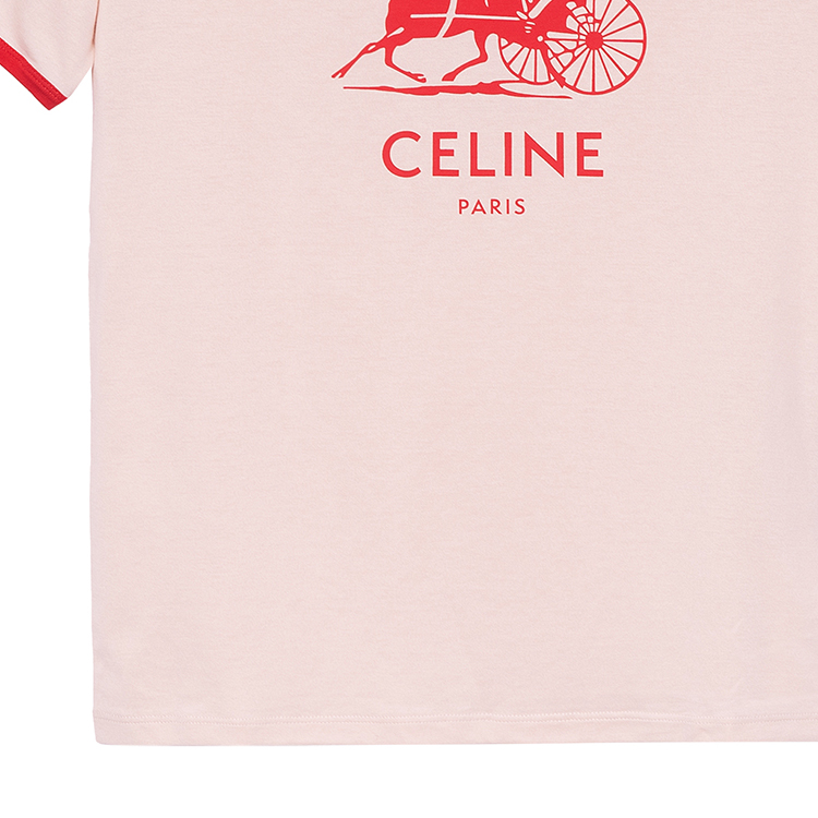 Cheap (W) CELINE Kaos Katun Gading Logo Carriage Cetak SS22 2X575671Q-01IR