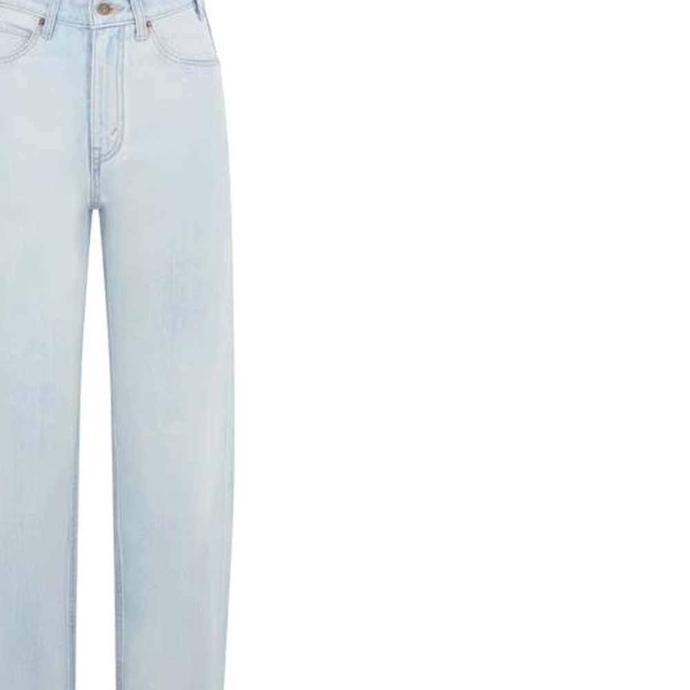 Sizing (Women) CELINE SS22 High-Waisted Straight-Leg Denim Jeans Women’s Blue 2N500276Q-08SF