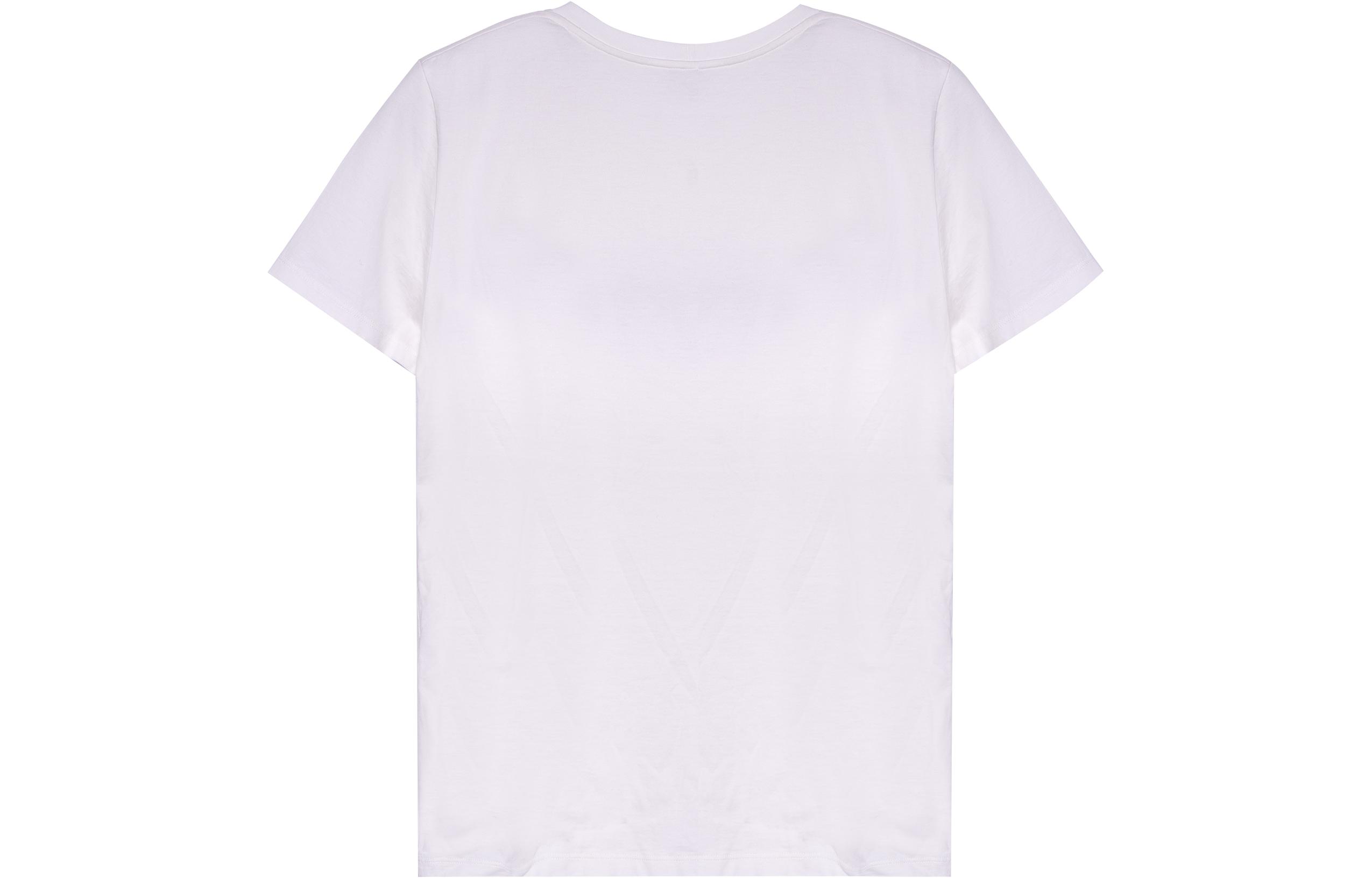 Lookbook (W) 赛琳 SS22 字母印花圆领休闲短袖女款 白色。 2X886671Q-01EA