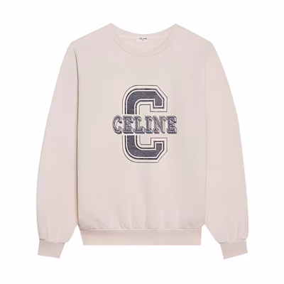 (Women) CELINE SS22 Letter Print Crewneck Sweatshirt Fluorescent White. 2Y549450I-01MA