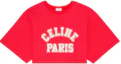 Order (W) CELINE SS22字母印花短款短袖T恤女款 - 红色。 2Y16A670Q-27TE