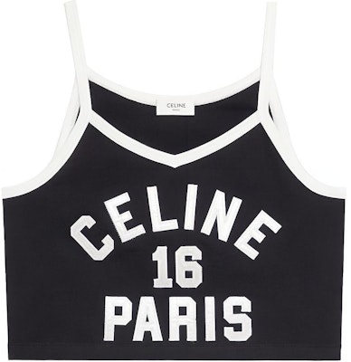 (W) 셀린느 SS22 레터 프린트 니트 스트랩 탱크탑 여성 블랙 2X99A671Q-38AW Buy (W) 셀린느 SS22 레터 프린트 니트 스트랩 탱크탑 여성 블랙 2X99A671Q-38AW