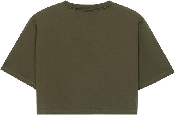 (Women) CELINE SS22 Logo Print Cropped T-Shirt for Women in Dark Khaki. 2X761671Q-02DO Lookbook (Women) CELINE SS22 Logo Print Cropped T-Shirt for Women in Dark Khaki. 2X761671Q-02DO