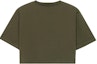 Lookbook (Women) CELINE SS22 Logo Print Cropped T-Shirt for Women in Dark Khaki. 2X761671Q-02DO