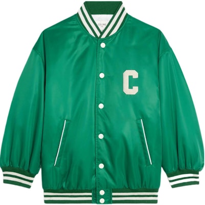 (W) セリーヌ SS22 ストライプ文字プリント シングルブレストジャケット グリーン レディース 2W625227R-31ER Buy (W) セリーヌ SS22 ストライプ文字プリント シングルブレストジャケット グリーン レディース 2W625227R-31ER