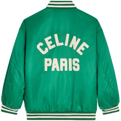 (W) セリーヌ SS22 ストライプ文字プリント シングルブレストジャケット グリーン レディース 2W625227R-31ER Lookbook (W) セリーヌ SS22 ストライプ文字プリント シングルブレストジャケット グリーン レディース 2W625227R-31ER