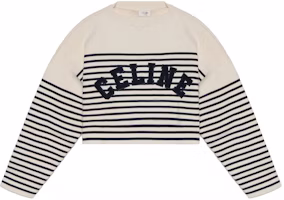 (Women) CELINE SS22 Striped Pullover Crewneck Knit Sweater Navy Blue - . 2A88V384N-01CN (Women) CELINE SS22 Striped Pullover Crewneck Knit Sweater Navy Blue - . 2A88V384N-01CN