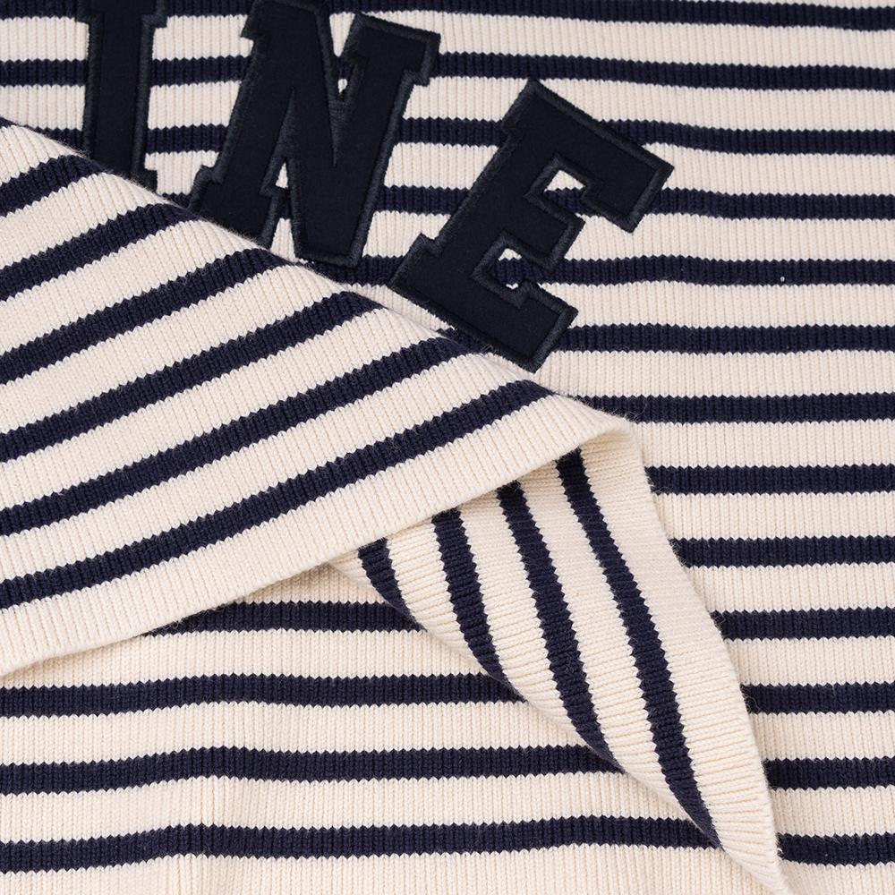 Purchase (W) CELINE SS22 ボーダー柄クルーネックニットセーター ネイビーブルー 2A88V384N-01CN