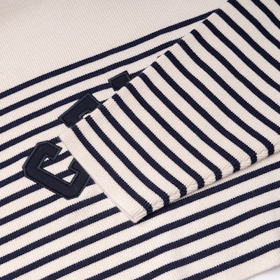 (W) CELINE SS22 ボーダー柄クルーネックニットセーター ネイビーブルー 2A88V384N-01CN Details for (W) CELINE SS22 ボーダー柄クルーネックニットセーター ネイビーブルー 2A88V384N-01CN