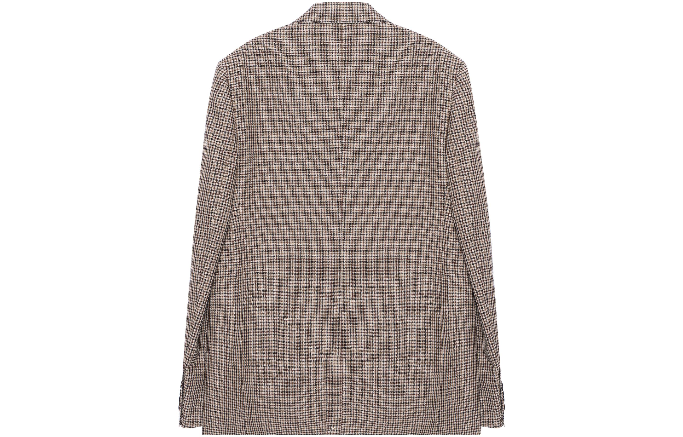 Lookbook (W) CELINE SS22 Tomboy Jaket Blazer Wool Kotak Coklat 2V39I984N-19MN