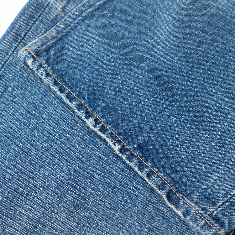 Sizing (W) CELINE SS22 Seluar Denim Biru Poket Zip Sisi Jeans 2N726365M-07DU