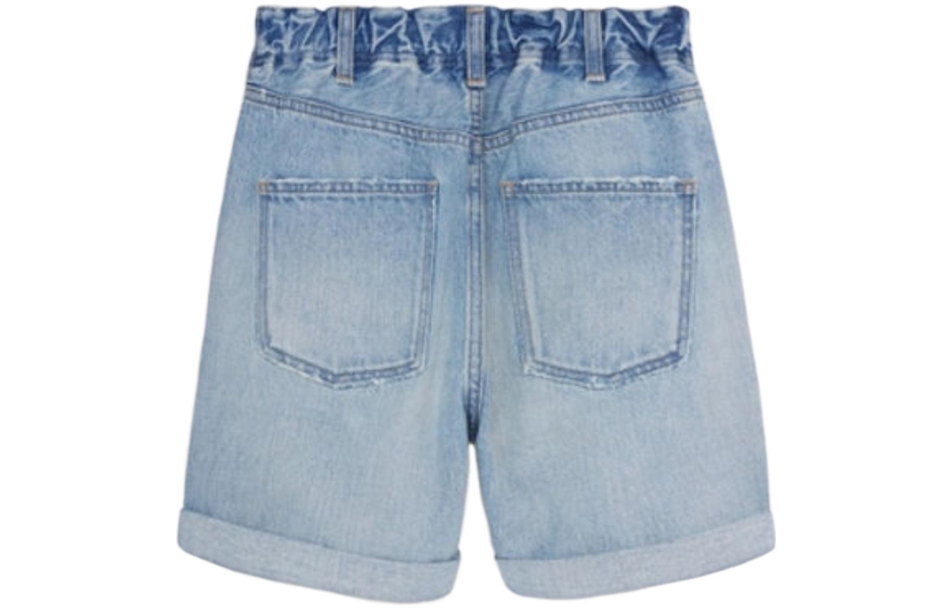 Lookbook (W) CELINE SS22 Celana Pendek Denim Biru Wanita. 2N607294Q-08KW