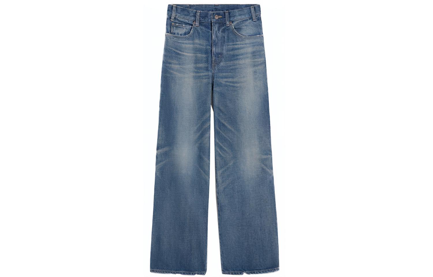 Order (Women) CELINE SS22 Washed Straight Flared  Jeans Blue 2N648930F-07UW