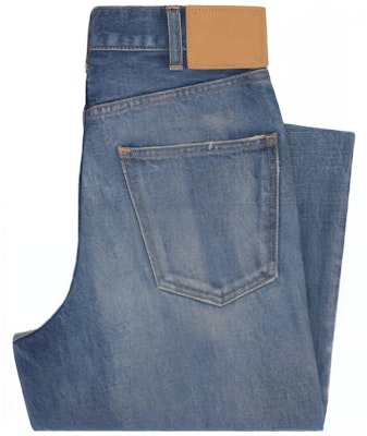 (Women) CELINE SS22 Washed Straight Flared Jeans Blue 2N648930F-07UW Lookbook (Women) CELINE SS22 Washed Straight Flared Jeans Blue 2N648930F-07UW