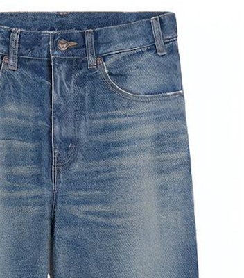 (Women) CELINE SS22 Washed Straight Flared Jeans Blue 2N648930F-07UW Cheap (Women) CELINE SS22 Washed Straight Flared Jeans Blue 2N648930F-07UW