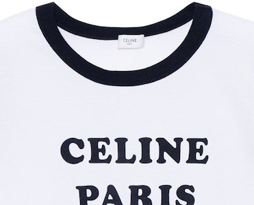 (W) CELINE SS22 白色字母印花短款圆领休闲T恤。 2X890671Q-01EA Shop (W) CELINE SS22 白色字母印花短款圆领休闲T恤。 2X890671Q-01EA