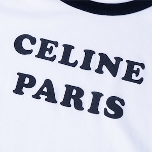 (W) CELINE SS22 白色字母印花短款圆领休闲T恤。 2X890671Q-01EA Details for (W) CELINE SS22 白色字母印花短款圆领休闲T恤。 2X890671Q-01EA