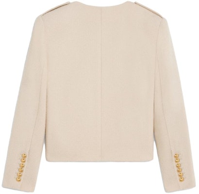 (W) CELINE SS23 Cardigan Knit Beige Tweed Kancing. 2V51Q371R-12CR Lookbook (W) CELINE SS23 Cardigan Knit Beige Tweed Kancing. 2V51Q371R-12CR